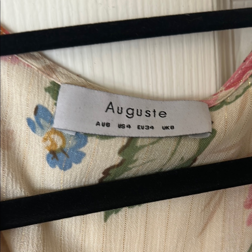 Auguste The Label Cream Ruffled Wrap Sundress - Picture 3 of 4